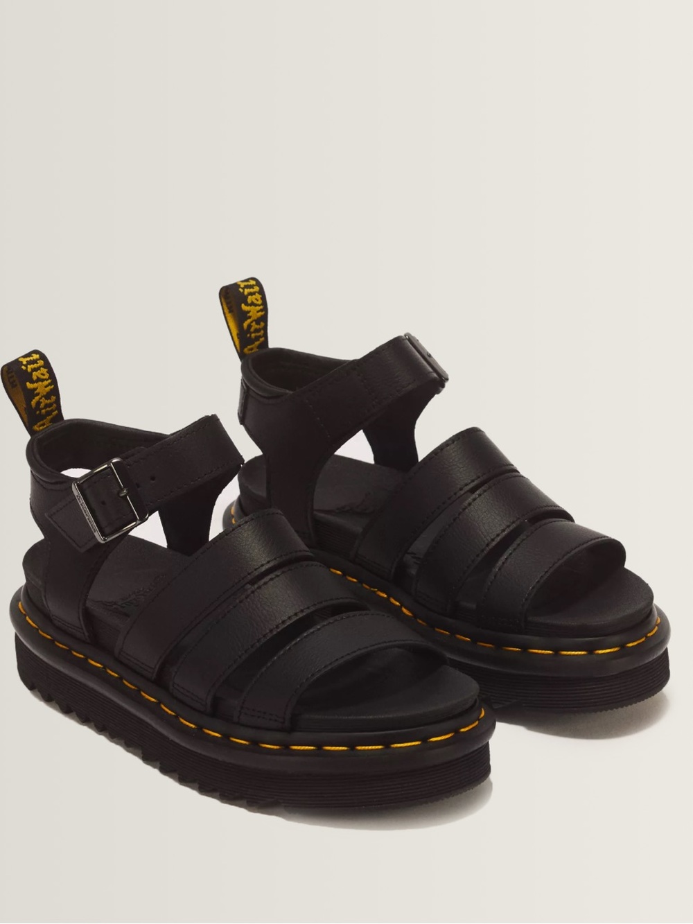 Dr. Martens Blaire Leather Platform Strap Sandals size 7
